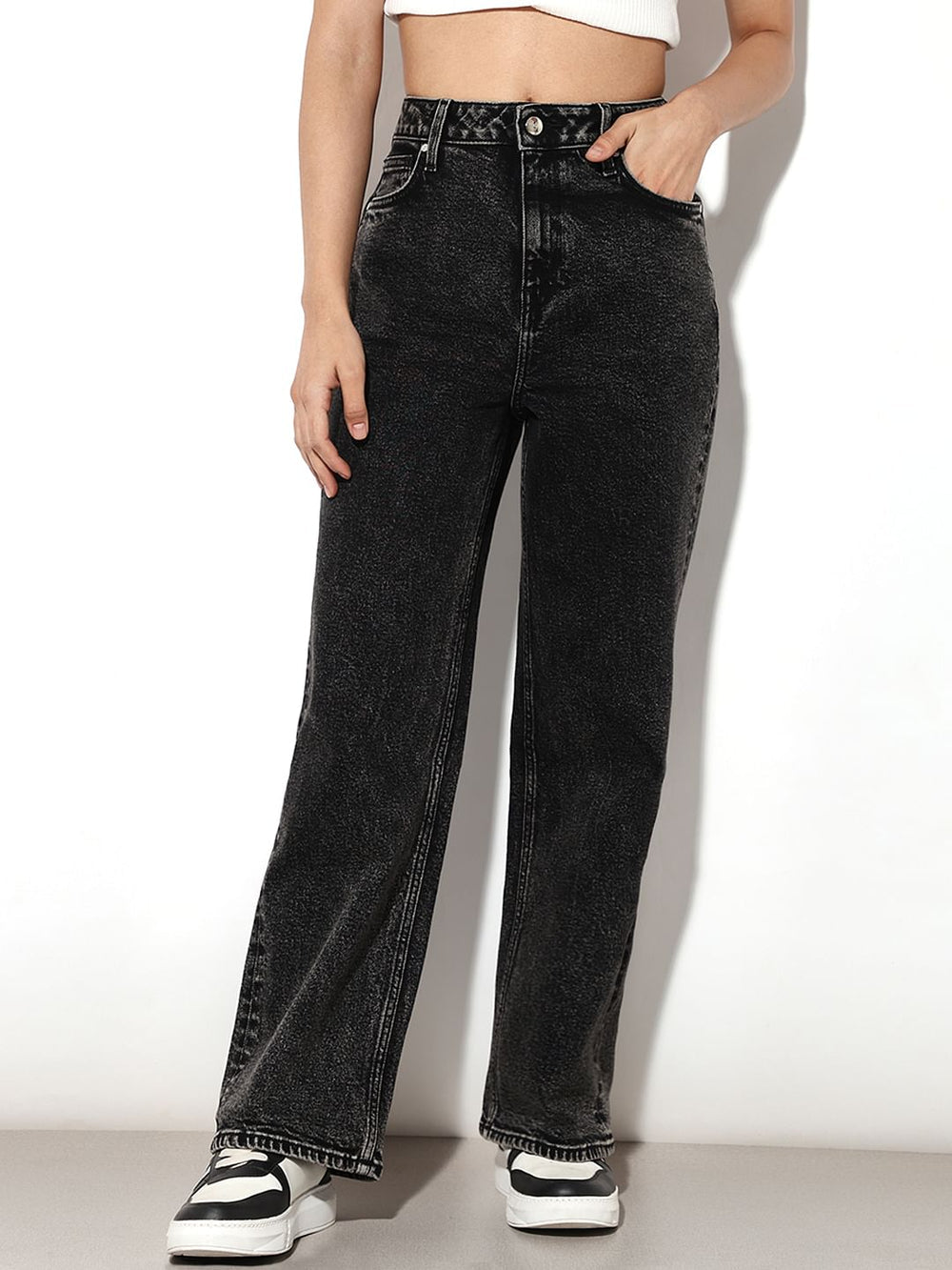 Black High Waist Denim Jeans | Tailored Women's Denim