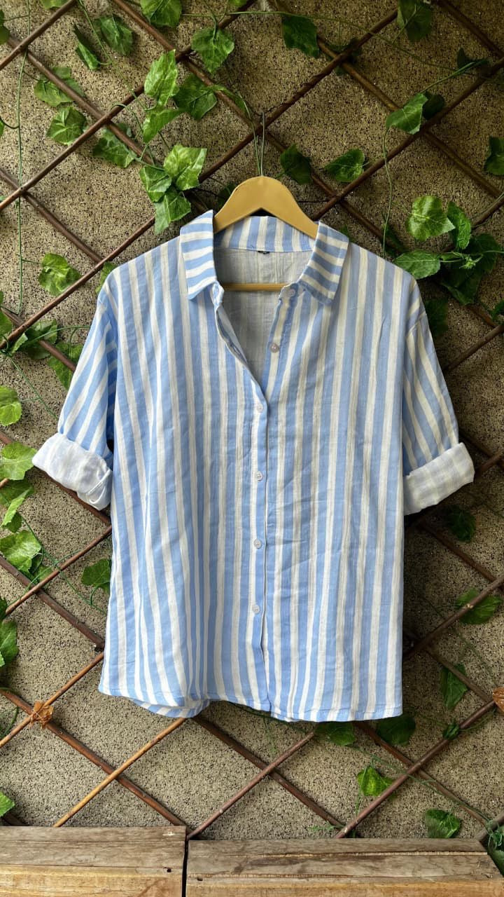 Broad Striped Mulmul Shirts