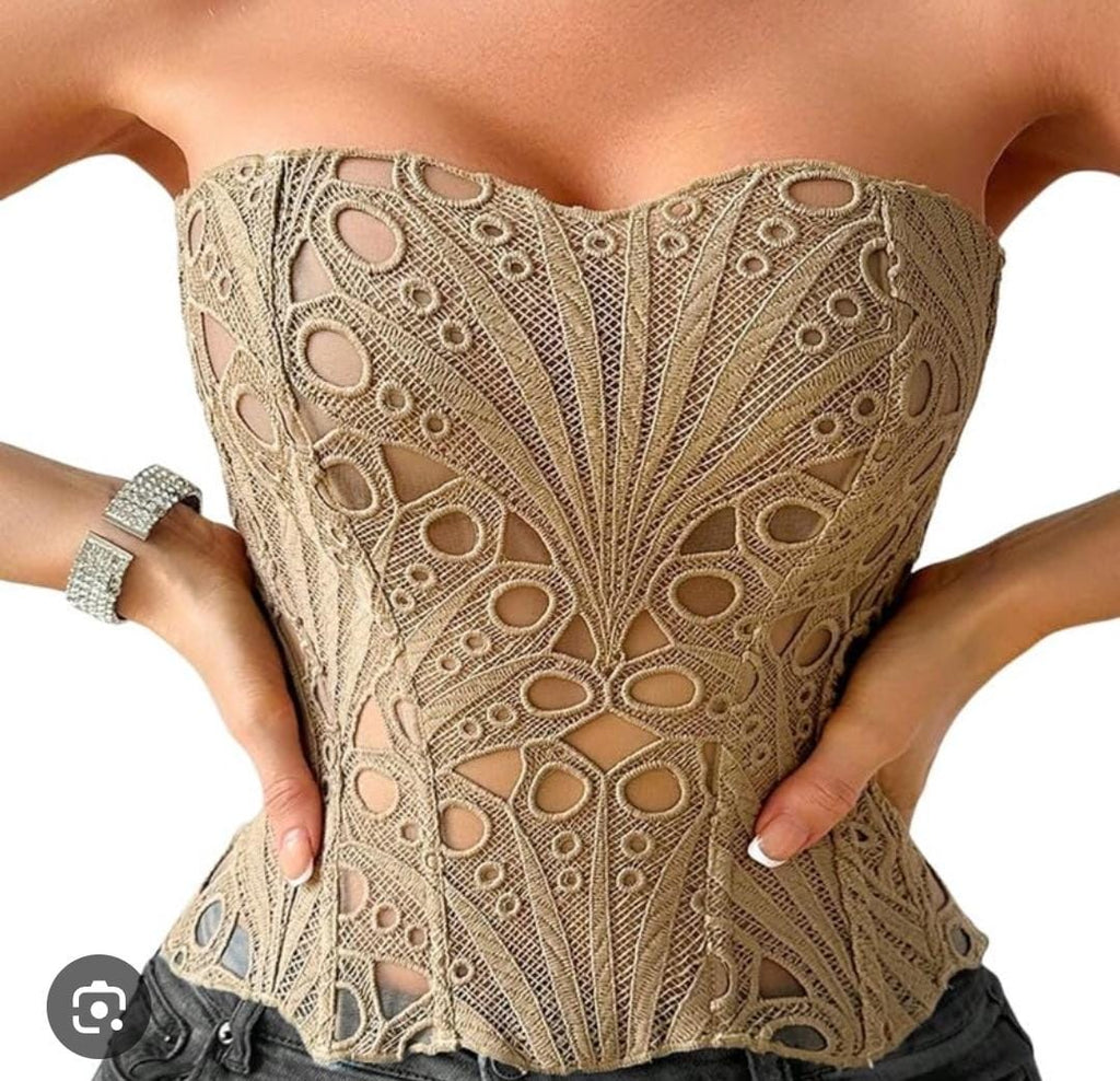 Royal Lace Sculpt Corset Top
