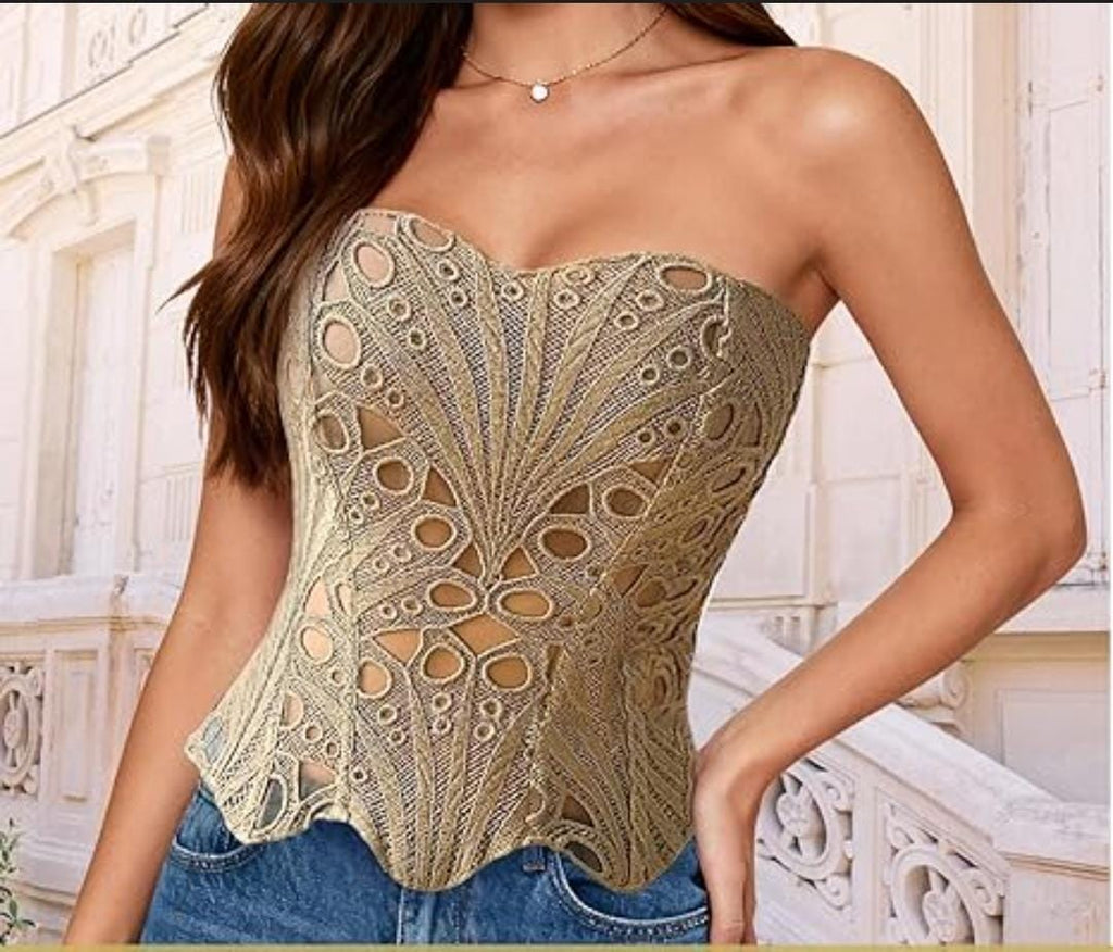 Royal Lace Sculpt Corset Top