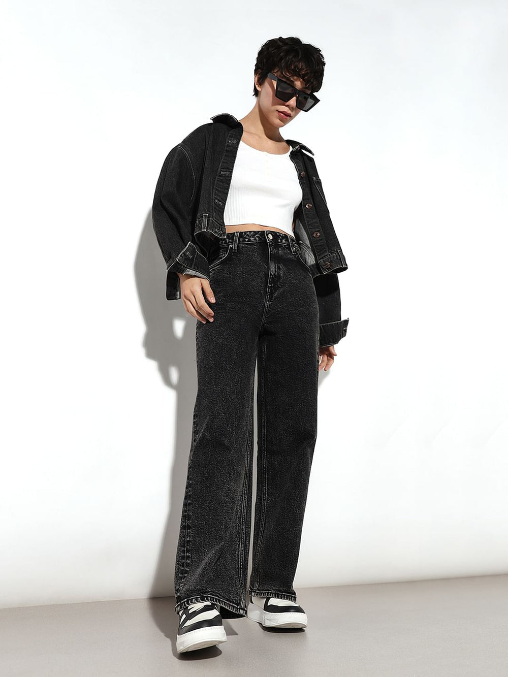 Black High Waist Denim Jeans | Tailored Women's Denim